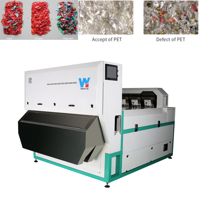 De HDPE automatique de deux machine en plastique de trieuse de couleur de LDPE de pe de descendeurs de la couche 4 ABS de PVC