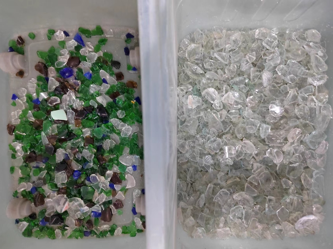 Trieuse en verre optique de deux couches pour le verre bleu coloré mélangé de Brown
