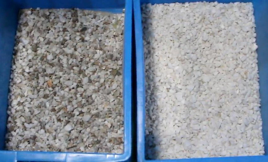 Machine en plastique en verre minérale de trieuse de couleur de grand de la largeur 4 minerai automatique à une seule couche de caméra