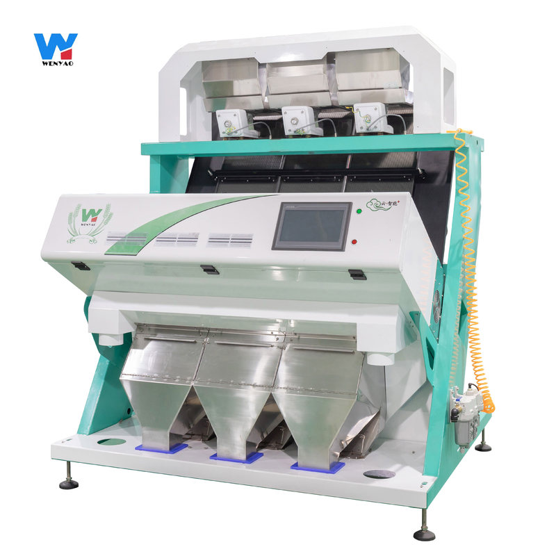 Wenyao 3 chutes 192 canaux Haute capacité Medicago Ruthenica Les graines de la machine de tri des couleurs Les graines de tournesol Le tri des couleurs