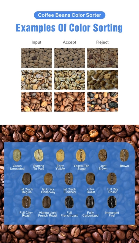 Sortisseur de couleurs de grains de café de précision avec lentille japonaise Nikon Technologie avancée d'apprentissage profond