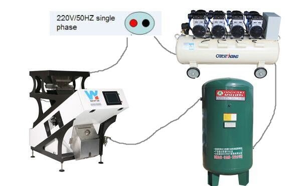 Machine de tri de couleur de sésame de style chute professionnelle