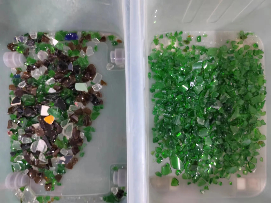 WenYao nouvelle machine de tri des couleurs de verre ambre recyclé humide ligne de tri des couleurs de verre pour verre brisé