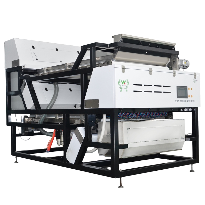 Machine de tri des couleurs minérales à haute capacité Wenyao Double couche de ceinture de minerai sec et humide de pierre avec éjecteur SMC 16 trous