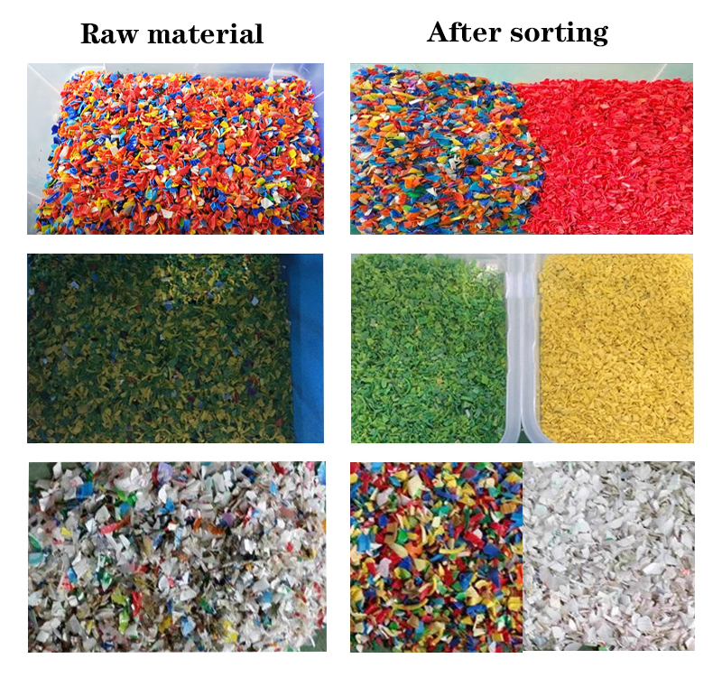 Le HDPE s'écaille capacité élevée en plastique de trieuse de couleur de granules
