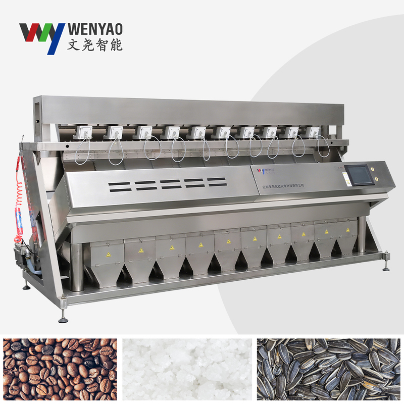 Trieuse de couleurs de métaux WENYAO avec 128 canaux, taille de tri de 1 à 10 mm et 10 goulottes pour un recyclage des métaux à haute efficacité