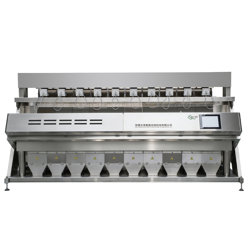 Trieur de couleurs de haricots intelligent à 10 goulottes, 640 canaux, avec une puissance de 6,5 kW et une grande précision de tri