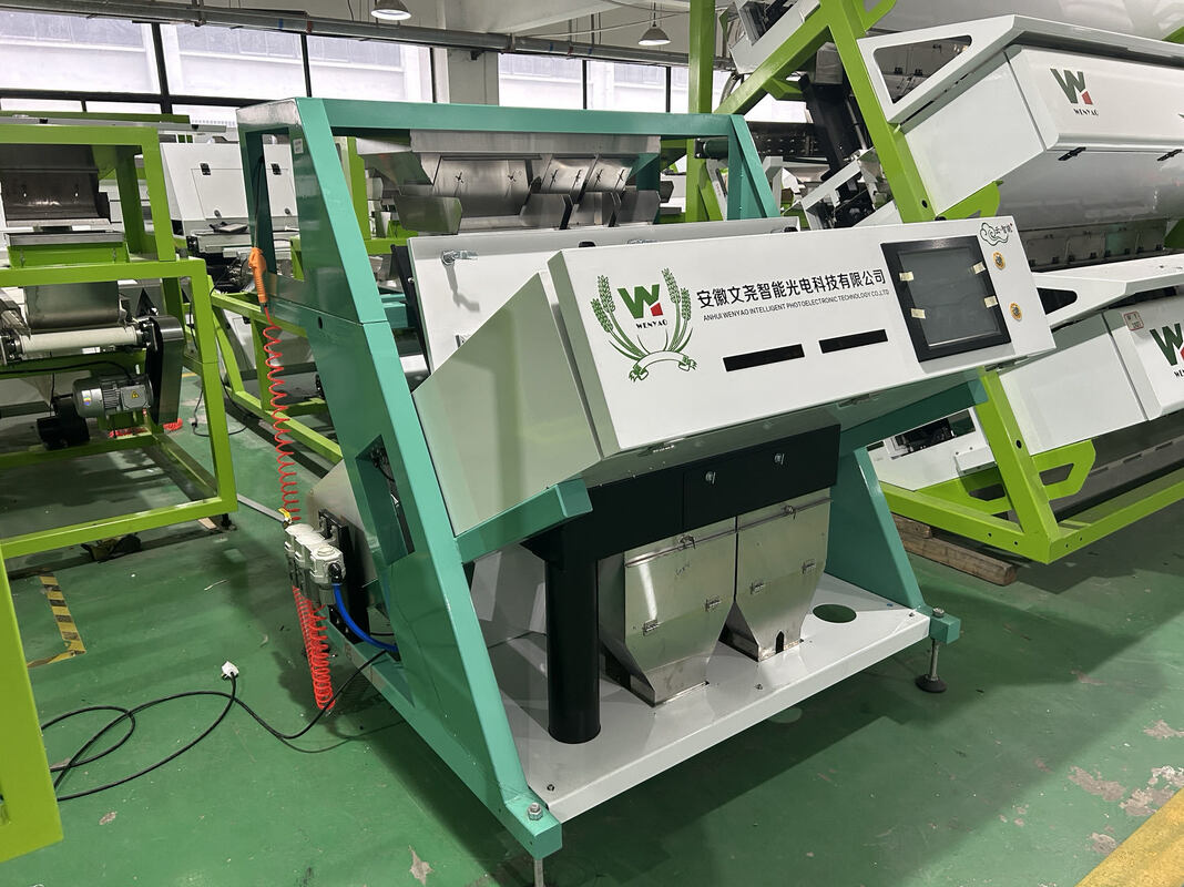 Machine de tri de la couleur du riz à haute précision Wenyao Machine de tri optique pour le nettoyage des céréales avec réservoir d'air de compresseur d'air