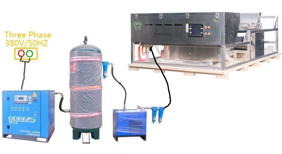 Trieur de couleurs de baies de genièvre Wenyao à bande large en acier inoxydable, myrtille, fraise, framboise, prix d'usine de machine de tri de couleurs avec certificat CE, télécommande