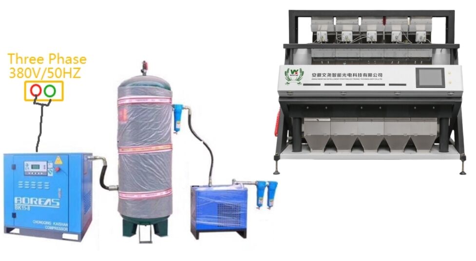 Wenyao 5 Chute Sortisseur optique intelligent Sortisseur automatique de couleurs de noix Noix et machine de tri de couleurs de noix de pin