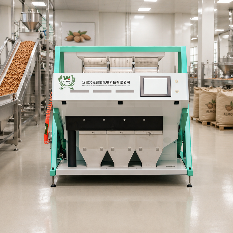 Wenyao 3 chute 192 channels High Pixels Grain Colour Sorter For Wheat Barley Color Sorting Machine
