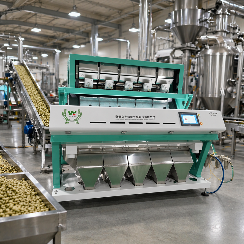 Machine de tri optique Wenyao AI Sorteuse de couleurs pour les grains de café Caturra Les cerises de café vert