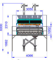 Les 8 descendeurs multifonctionnels achemine la trieuse de couleur de CCD pour le grain de café