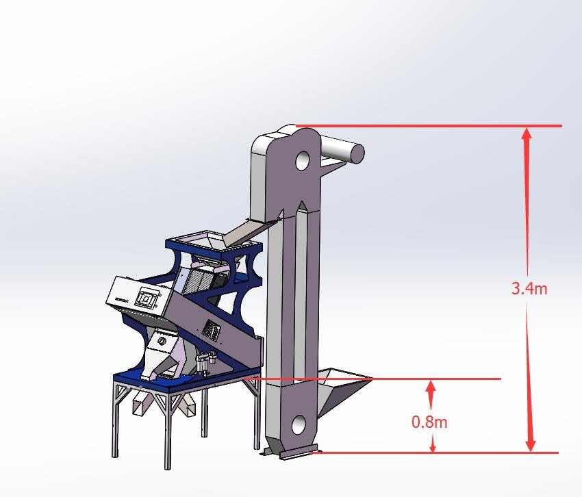 Trieuse multifonctionnelle de couleur de CCD pour le riz blanc de blé de millet de sorgho de sésame