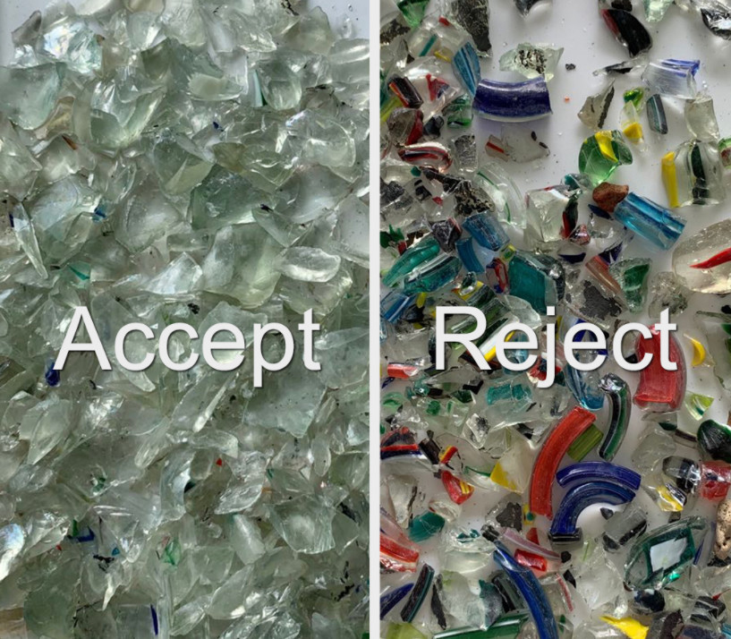 Trieuse de couleur de capacité élevée pour le HDPE en plastique en verre mélangé de PVC de pe