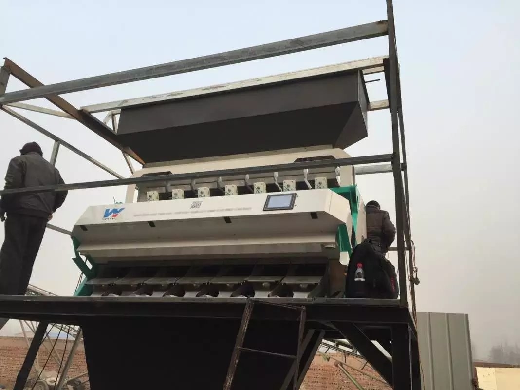 Machine échaudée de trieuse de couleur de riz avec l'éjecteur en métal