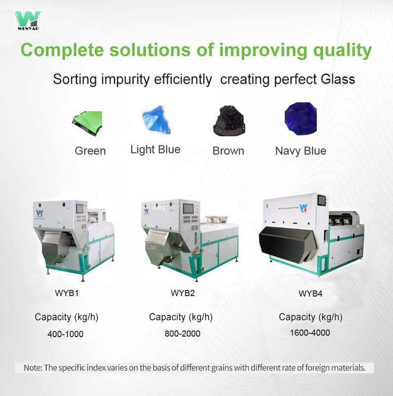 Exactitude de la trieuse 99,9% de couleur de ceinture pour le verre en plastique de flocons de granules