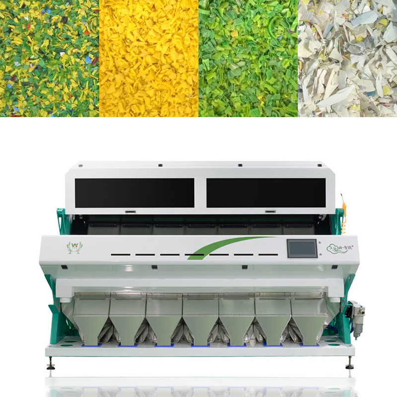 Trieuse en plastique optique de couleur de CCD pour la machine de développement de réutilisation en plastique garantie de 2 ans