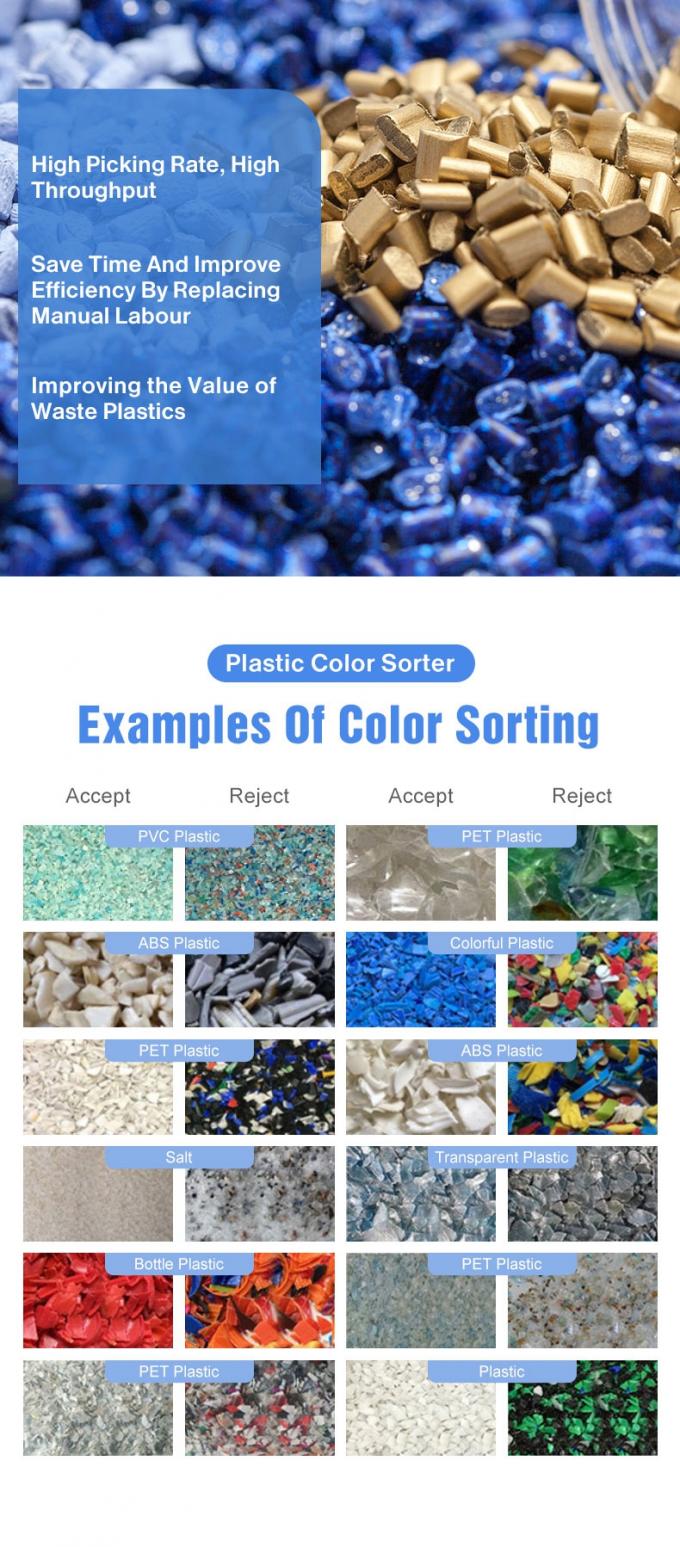 3 fabricant de chute Vente directe de la caméra CCD PET PVC PP machine de tri des couleurs en plastique 1