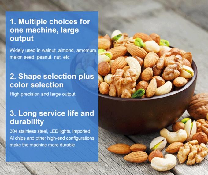 Machine de tri en couleur de noix de cajou à 6 chute intelligente avec capteur Toshiba CCD et caméra RVB 1