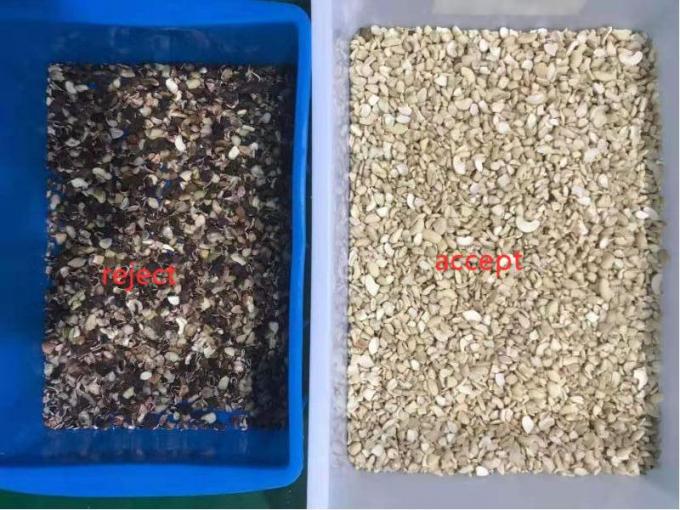 Machine de tri en couleur de noix de cajou à 6 chute intelligente avec capteur Toshiba CCD et caméra RVB 8